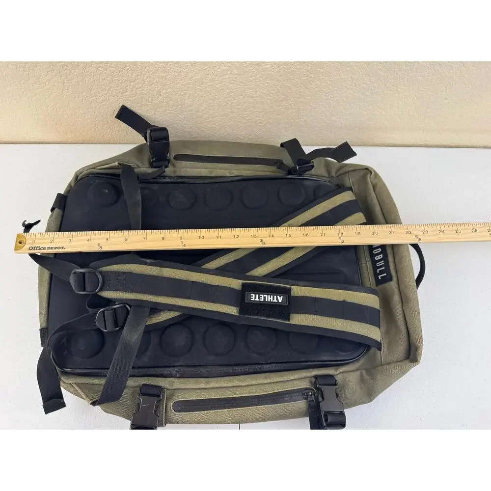 Nobull Canvas Backpack Gym Bag Laptop Carrier Green Distressed